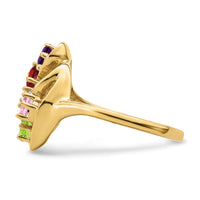 14k Polished 5-Stone Mothers Ring Mounting-XMR3/5