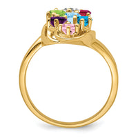 14k Polished 7-Stone Mothers Ring Mounting-XMR3/7