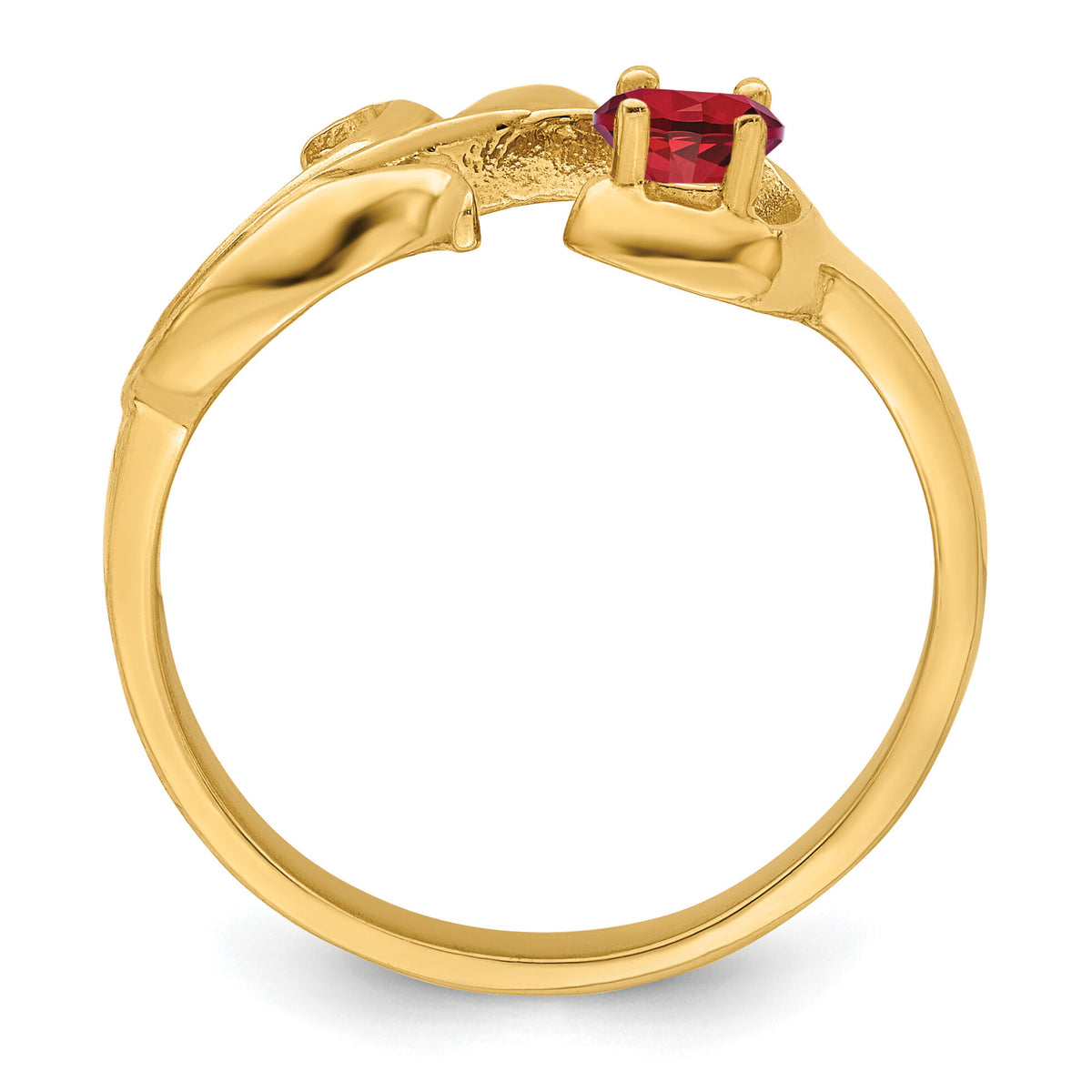 14k Polished 1-Stone Mothers Ring Mounting-XMR4/1