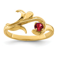 14k Polished 1-Stone Mothers Ring Mounting-XMR4/1