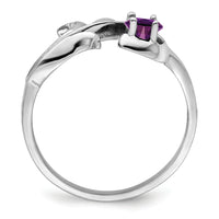 14k White Gold Polished 1-Stone Mothers Ring Mounting-XMR4/1W