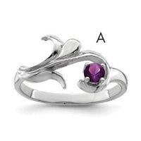 14k White Gold Polished 1-Stone Mothers Ring Mounting-XMR4/1W
