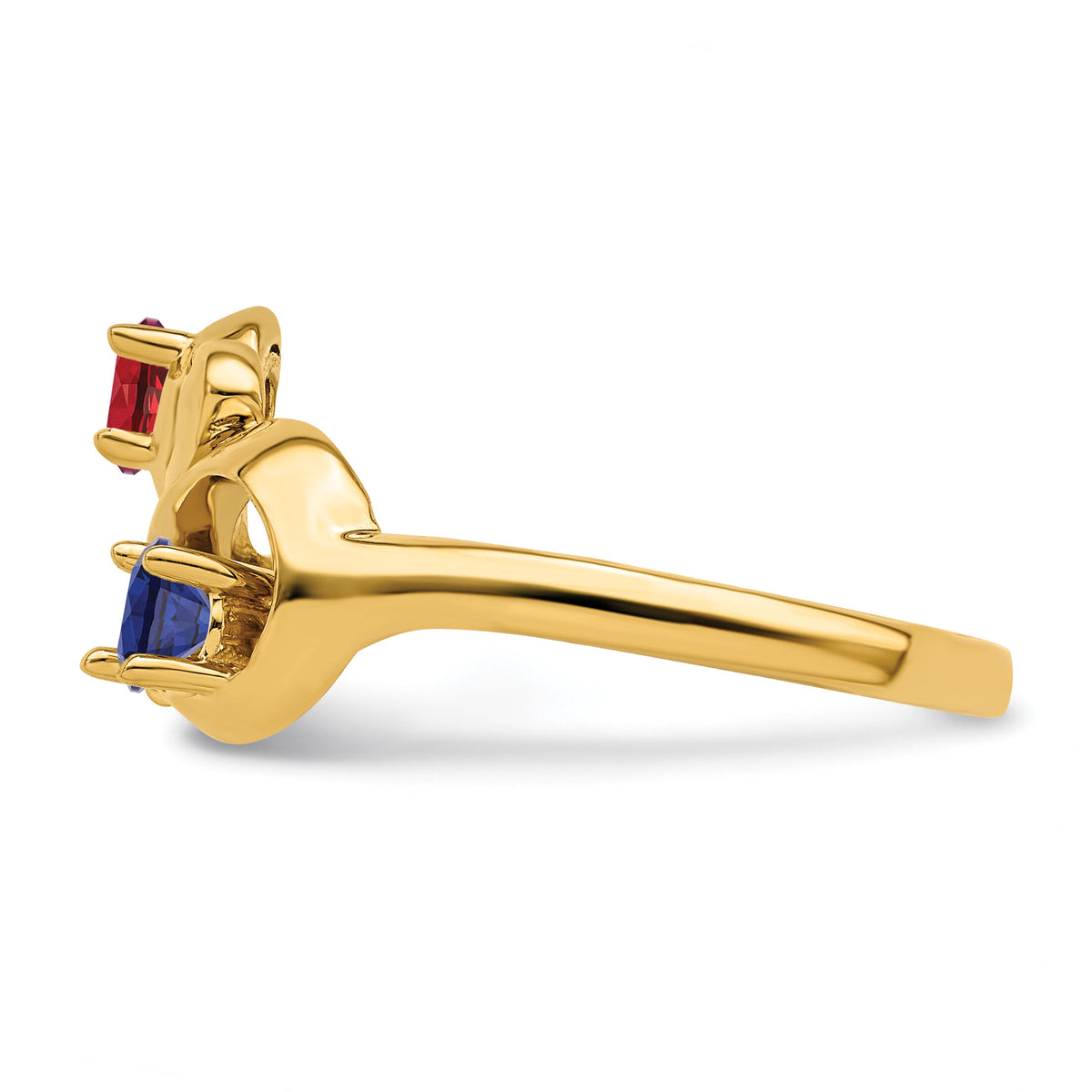 14k Polished 2-Stone Mothers Ring Mounting-XMR4/2