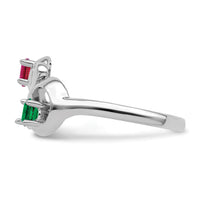 14k White Gold Polished 2-Stone Mothers Ring Mounting-XMR4/2W
