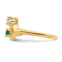 14k Polished 3-Stone Mothers Ring Mounting-XMR4/3