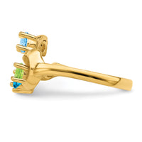14k Polished 4-Stone Mothers Ring Mounting-XMR4/4