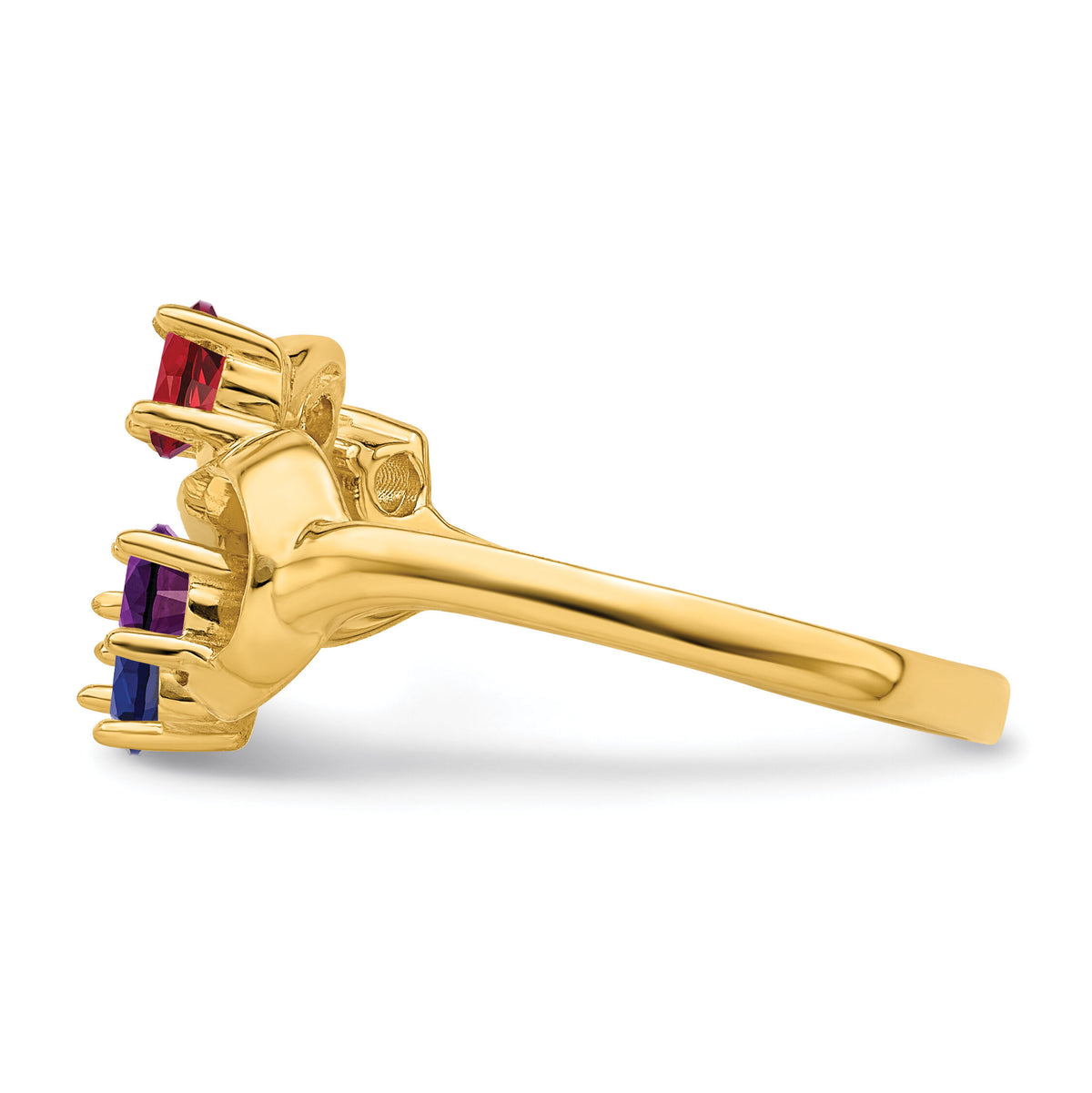 14k Polished 5-Stone Mothers Ring Mounting-XMR4/5