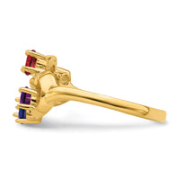14k Polished 5-Stone Mothers Ring Mounting-XMR4/5