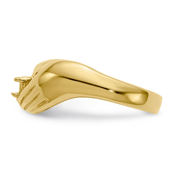 14k 1 Stone Family Ring Mounting-XMR51/1