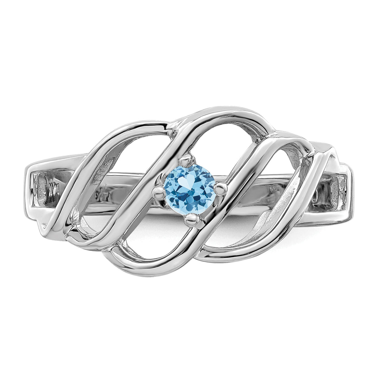 14k White Gold Polished 1-Stone Mothers Ring Mounting-XMR5/1W
