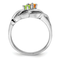 14k White Gold Polished 2-Stone Mothers Ring Mounting-XMR5/2W