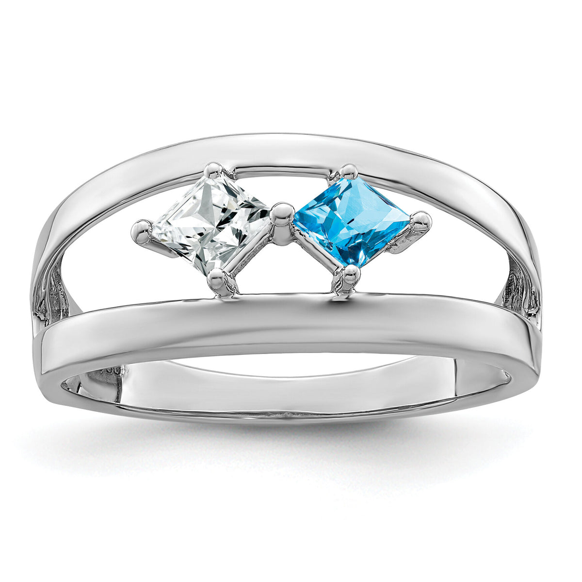 14k White Gold Family Jewelry Ring Mounting-XMR63/2W