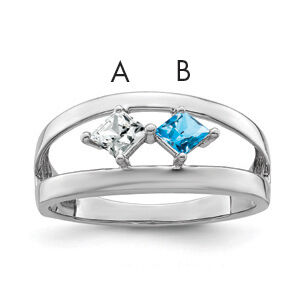 14k White Gold Family Jewelry Ring Mounting-XMR63/2W