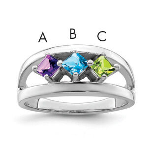 14k White Gold Family Jewelry Ring Mounting-XMR63/3W