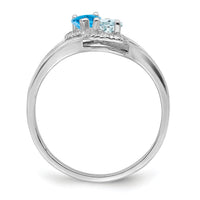 14k White Gold Family Jewelry Ring Mounting-XMR64/2W