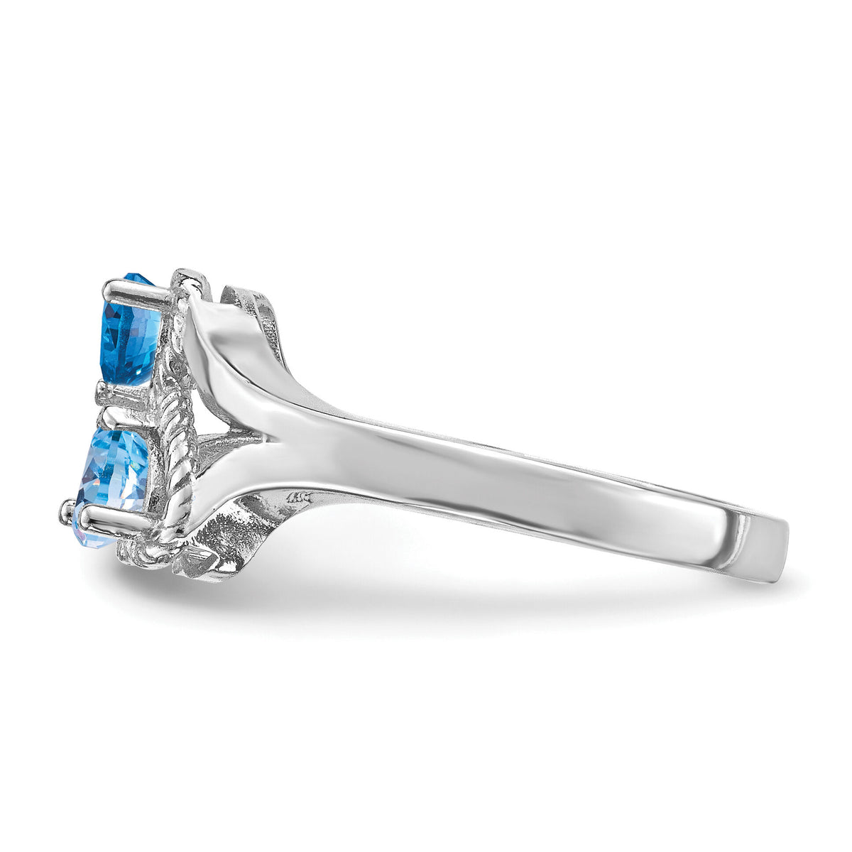 14k White Gold Family Jewelry Ring Mounting-XMR64/2W