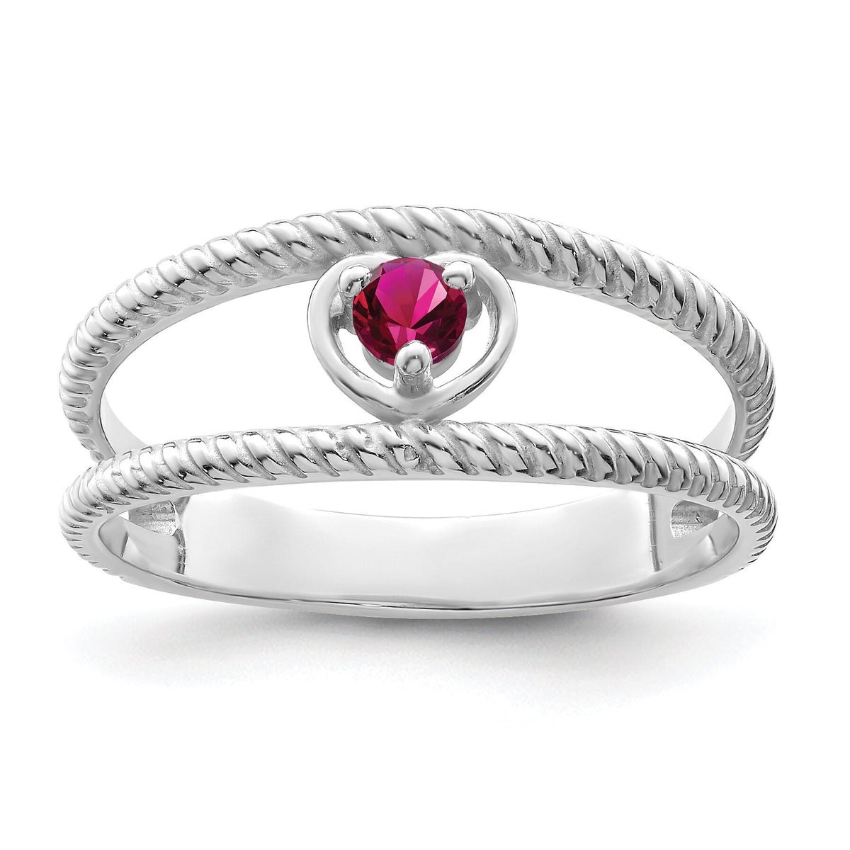 14k White Gold Family Jewelry Ring Mounting-XMR65/1W