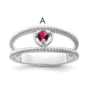 14k White Gold Family Jewelry Ring Mounting-XMR65/1W
