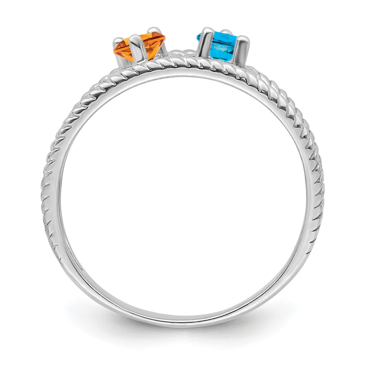 14k White Gold Family Jewelry Ring Mounting-XMR65/2W