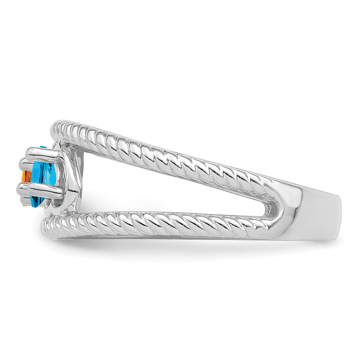 14k White Gold Family Jewelry Ring Mounting-XMR65/2W
