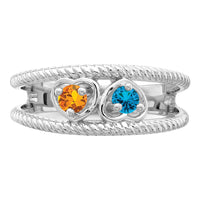 14k White Gold Family Jewelry Ring Mounting-XMR65/2W