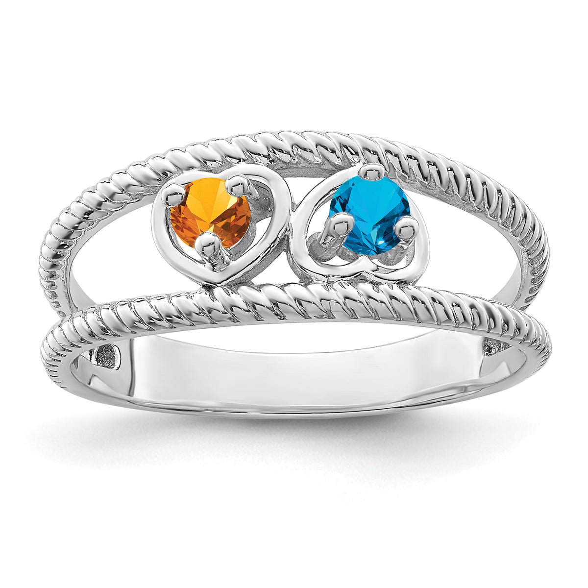 14k White Gold Family Jewelry Ring Mounting-XMR65/2W-7