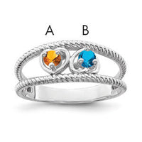 14k White Gold Family Jewelry Ring Mounting-XMR65/2W