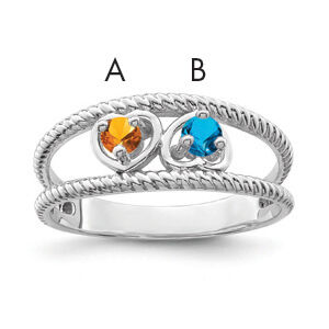 14k White Gold Family Jewelry Ring Mounting-XMR65/2W