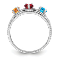 14k White Gold Family Jewelry Ring Mounting-XMR65/3W