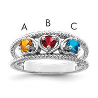 14k White Gold Family Jewelry Ring Mounting-XMR65/3W