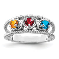 14k White Gold Family Jewelry Ring Mounting-XMR65/3W