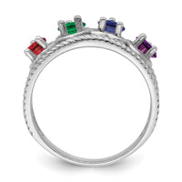 14k White Gold Family Jewelry Ring Mounting-XMR65/4W