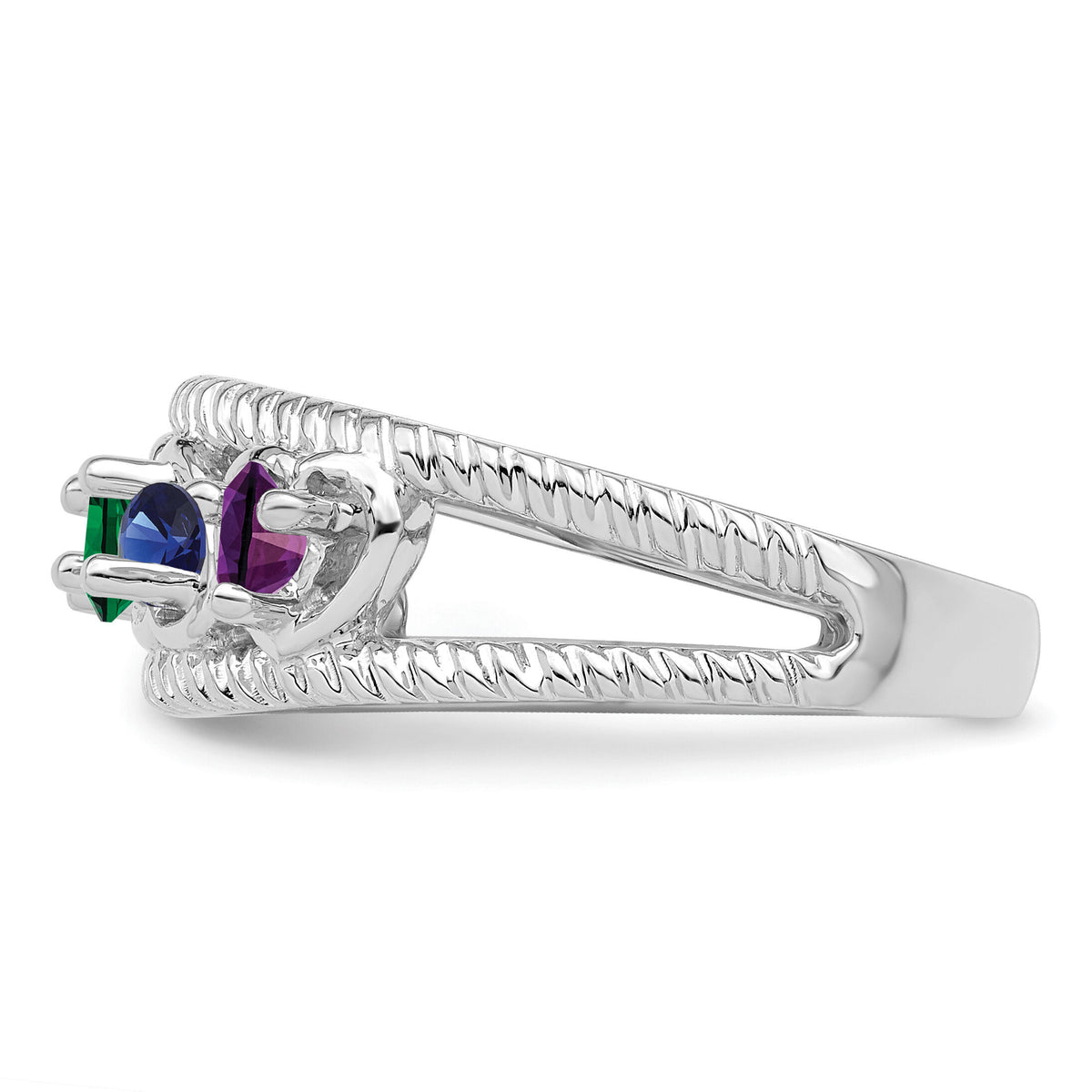 14k White Gold Family Jewelry Ring Mounting-XMR65/4W