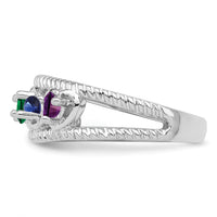 14k White Gold Family Jewelry Ring Mounting-XMR65/4W