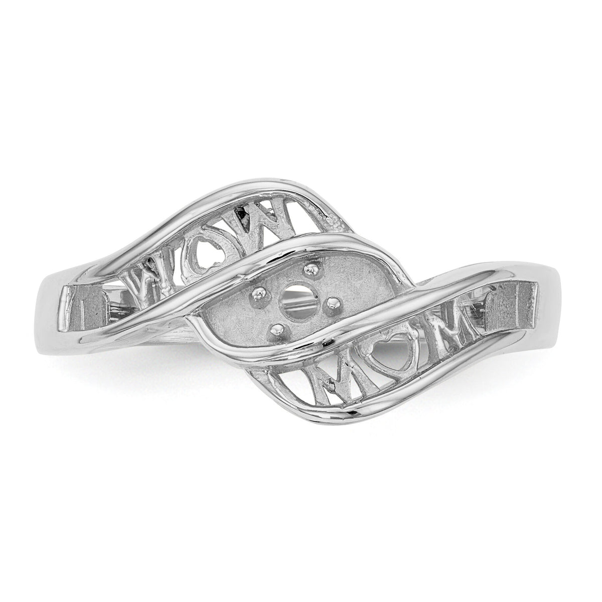 14k White Gold Family Jewelry Ring Mounting-XMR66/1W