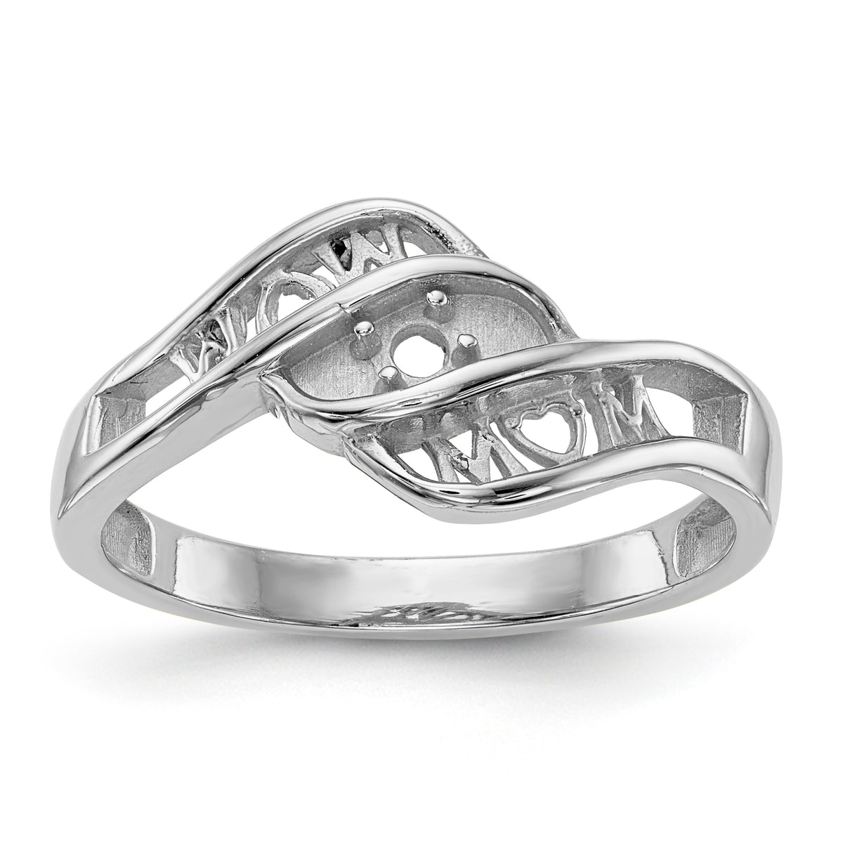 14k White Gold Family Jewelry Ring Mounting-XMR66/1W-7