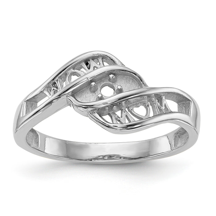 14k White Gold Family Jewelry Ring Mounting-XMR66/1W-7