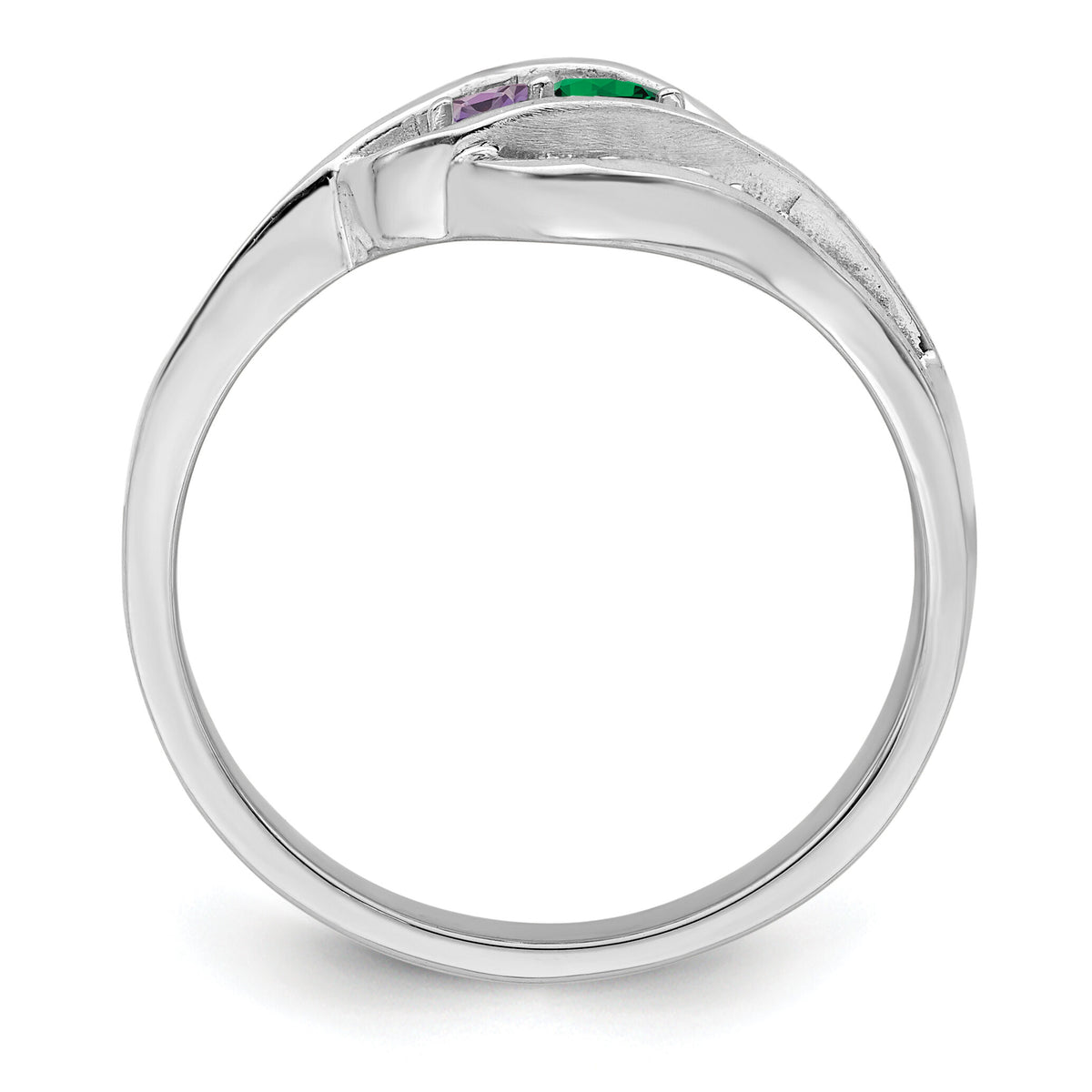 14k White Gold Family Jewelry Ring Mounting-XMR66/2W