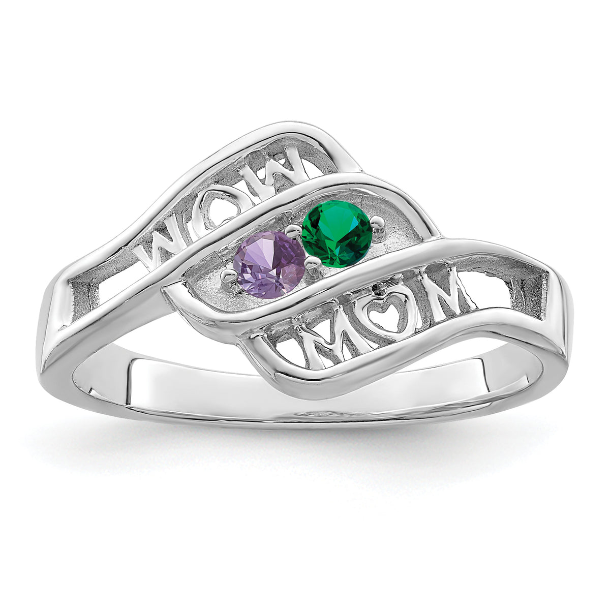 14k White Gold Family Jewelry Ring Mounting-XMR66/2W-7