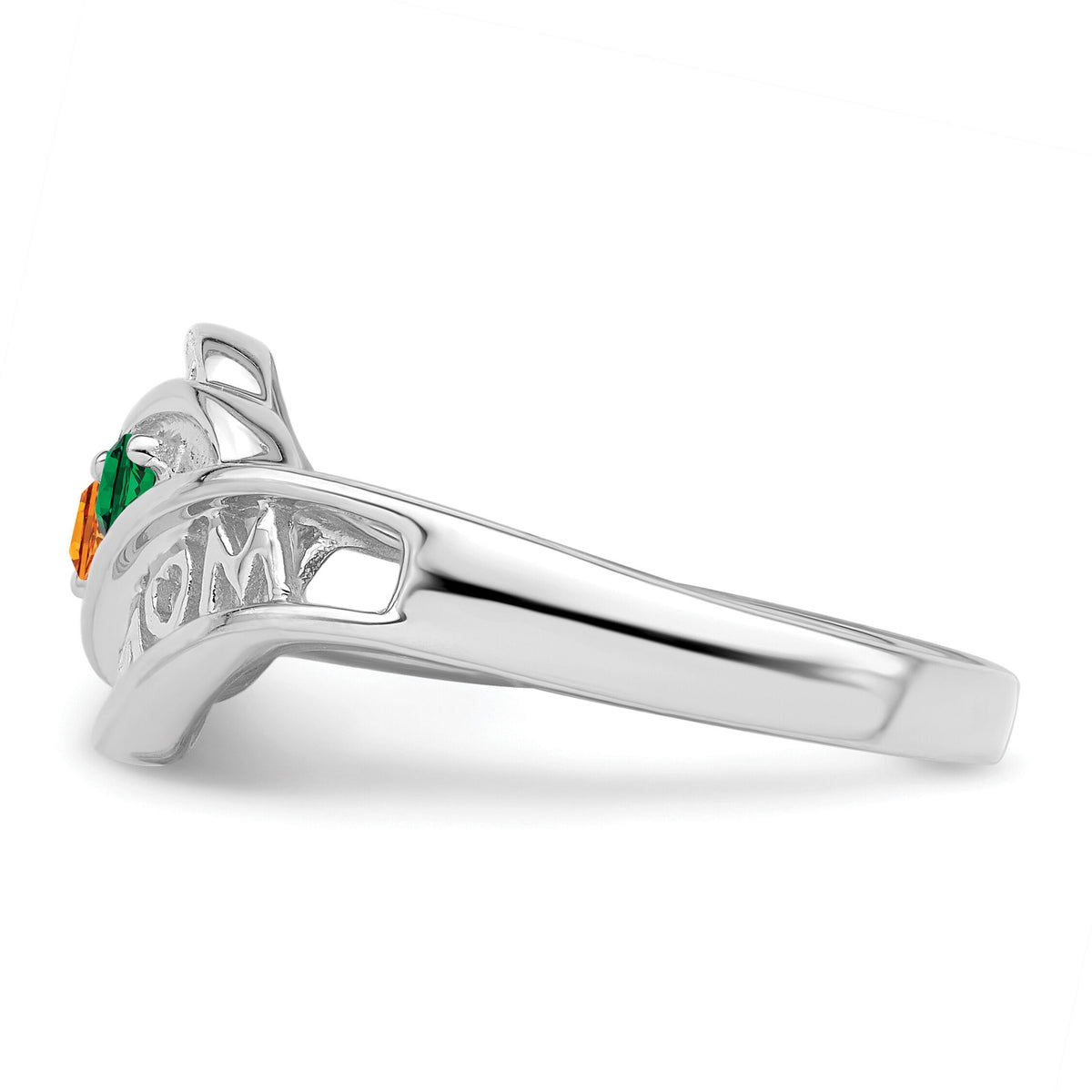 14k White Gold Family Jewelry Ring Mounting-XMR66/3W