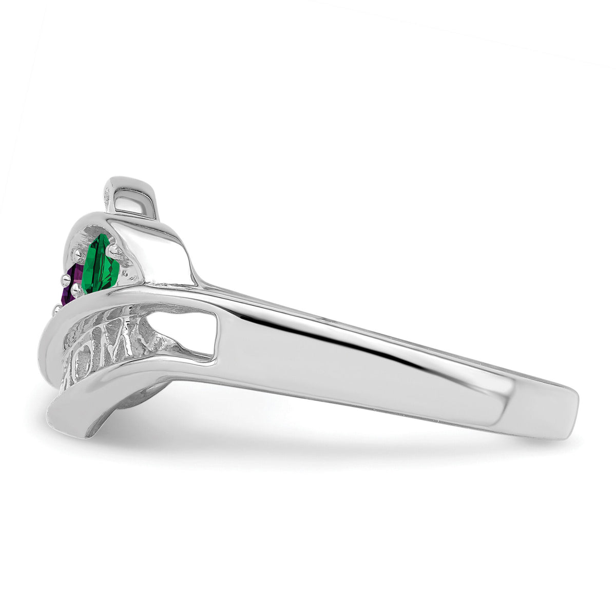 14k White Gold Family Jewelry Ring Mounting-XMR66/4W