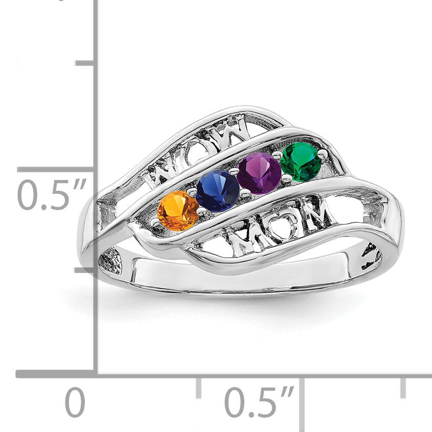 14k White Gold Family Jewelry Ring Mounting-XMR66/4W