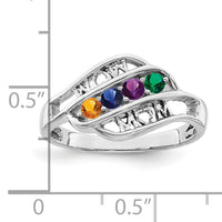 14k White Gold Family Jewelry Ring Mounting-XMR66/4W