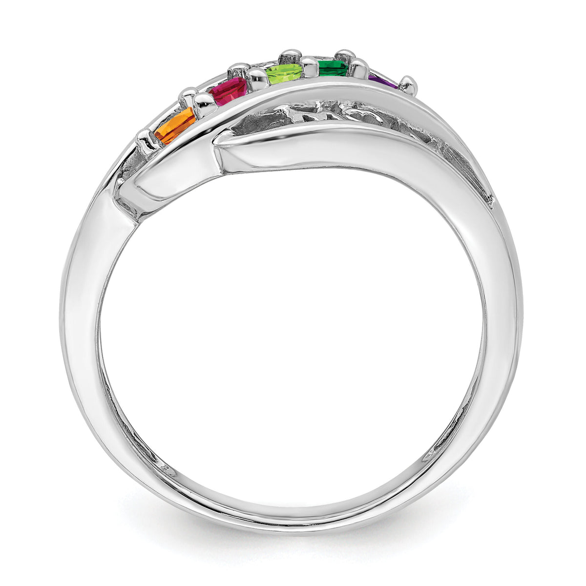 14k White Gold Family Jewelry Ring Mounting-XMR66/5W
