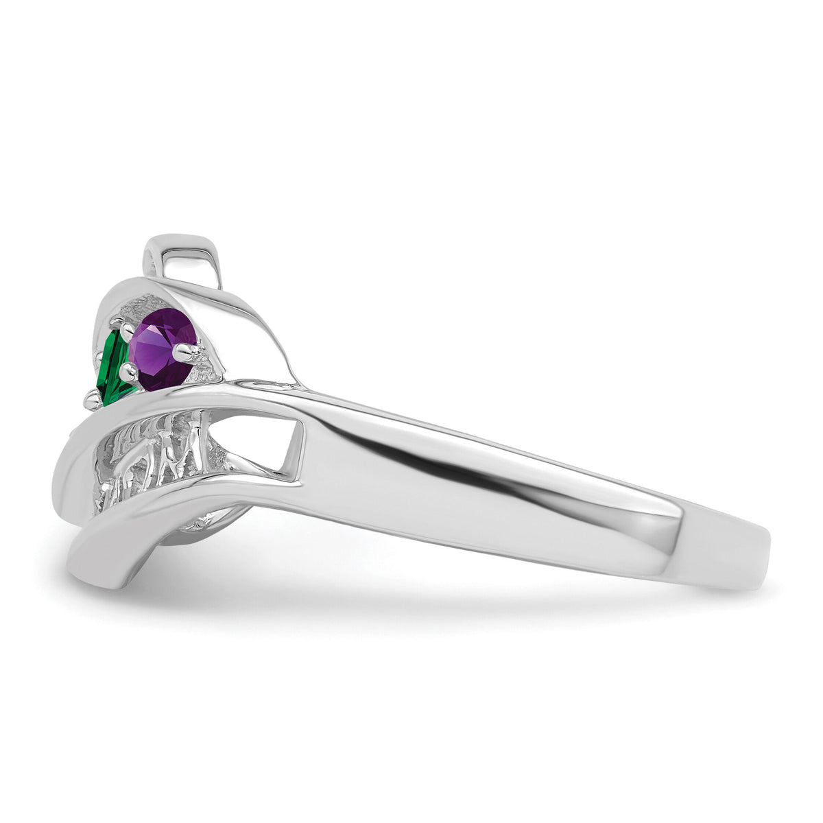 14k White Gold Family Jewelry Ring Mounting-XMR66/5W
