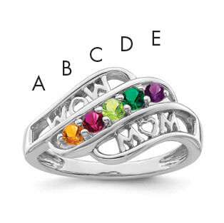 14k White Gold Family Jewelry Ring Mounting-XMR66/5W
