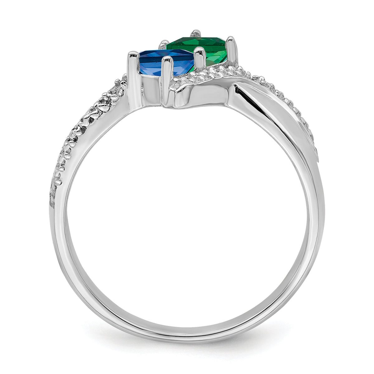 14k White Gold Family Jewelry Ring Mounting-XMR67/2W