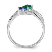 14k White Gold Family Jewelry Ring Mounting-XMR67/2W