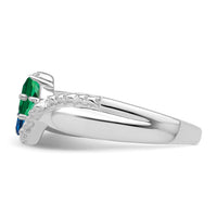 14k White Gold Family Jewelry Ring Mounting-XMR67/2W