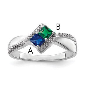 14k White Gold Family Jewelry Ring Mounting-XMR67/2W